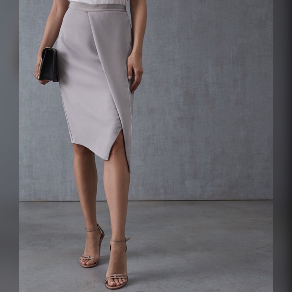 Reiss ‘Sidney’ Satin Wrap Skirt